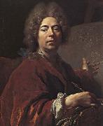 Nicolas de Largilliere Self-Portrait Painting an Annunciation oil painting
